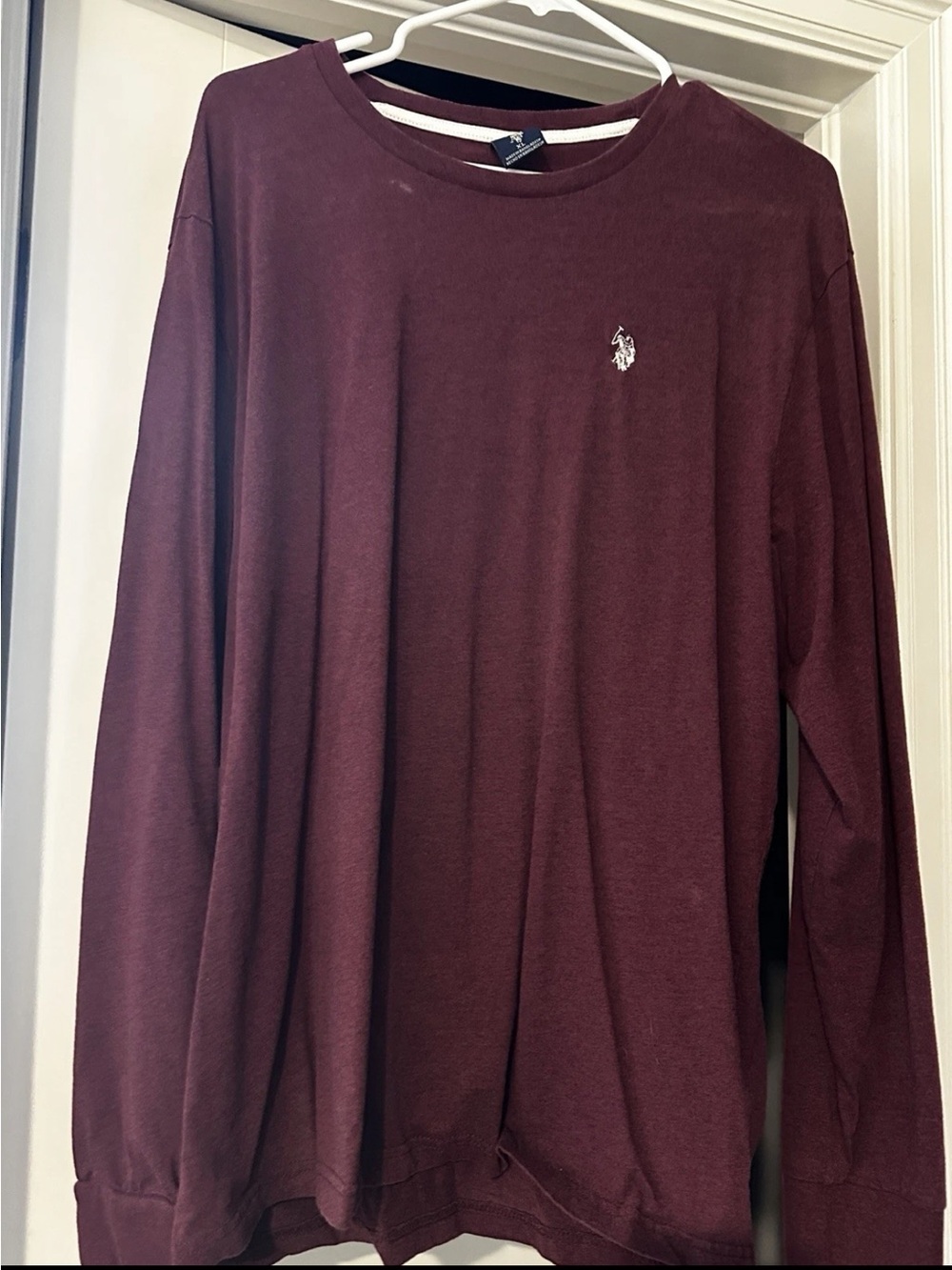 U.S. Polo Assn. Long Sleeve Crewneck Shirt - Burgundy